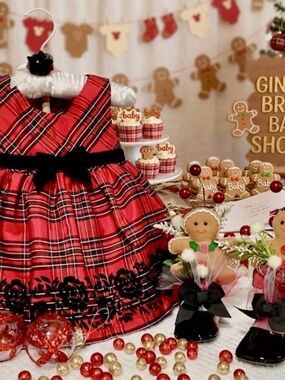 Velvety Flowers And Bows Centerpiece For Baby Shower, Little Girls Birthday